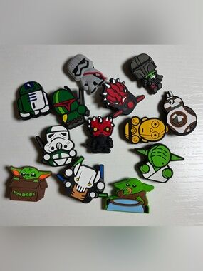 🆕 Star Wars Assorted Character Shoe Charms - Green, Red, Yellow, White, Black